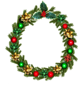 christmas, wreath, holly